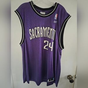 Bobby Jackson RARE SACRAMENTO KINGS REEBOK THROWBACK NBA jersey Sz L